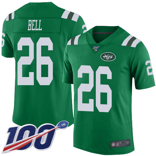 New York Jets Limited Green Men LeVeon Bell Jersey NFL Football 26 100th Season Rush Vapor Untouchable